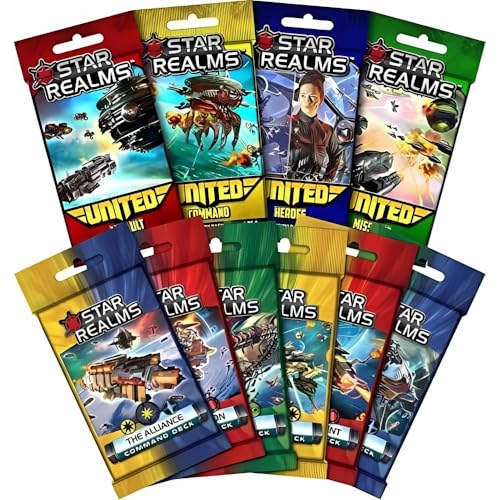 WISE WIZARD GAMES Star Realms Bundle: Das komplette United- und Command-Deck-Set von Star Realms
