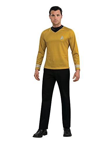 Rubie's Kostüm Star Trek Gold Star Fleet Uniform Hemd Kostüm, Gold, X-Groß von Rubie's