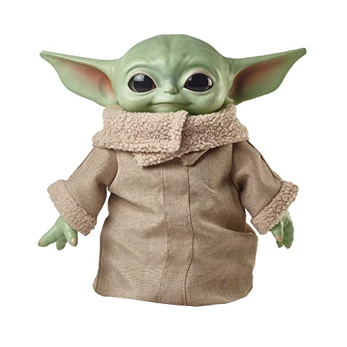 Disney Star Wars Spielzeug, Baby Yoda Plüschfigur, aus 'The Mandalorian', mit Geräusch und Bewegungsfunktion, 28cm, Star Wars Geschenke, Spielzeug ab 3 Jahre, GWD85 von Mattel