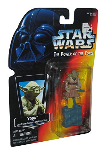 Hasbro / Kenner Yoda with Jedi Trainer Backpack and Gimer Stick! The Power of the Force von Star Wars