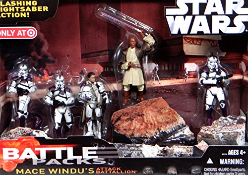 Hasbro Battle Pack Mace Windu`s Attack Battallion mit 5 Figuren Star Wars Revenge of The Sith von Star Wars