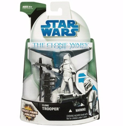 Hasbro Clone Trooper with Missile Firing Cannon (dirty Version) CW05 - Star Wars The Clone Wars von Star Wars