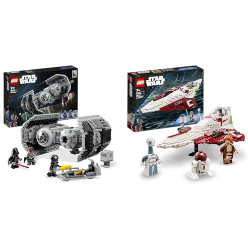 LEGO Star Wars TIE Bombe Modellbausatz mit Darth Vader Minifigur & Star Wars Obi-Wan Kenobis Jedi Starfighter, Spielzeug zum Bauen mit Taun We von Star Wars