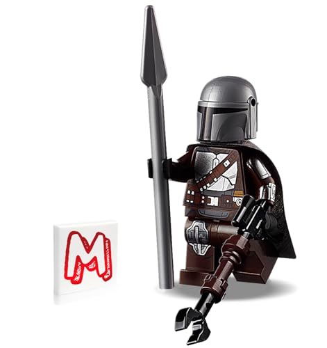 LEGO Star Wars The Mandalorian (Din Djarin / Mando) Minifigure - with Silver Beskar Armor and Cape von Star Wars