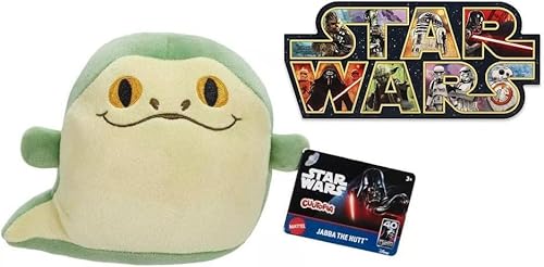 STAR WARS Cuutopia Plüsch-Spielzeug, 12,7 cm, abgerundetes weiches Kissen, Puppe, inspiriert mit Bonus-Aufkleber (Jabba The Hut) von Star Wars