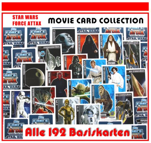 STAR WARS FORCE ATTAX SERIE - Movie Card Collection - ALLE 192 Base Karten von Star Wars