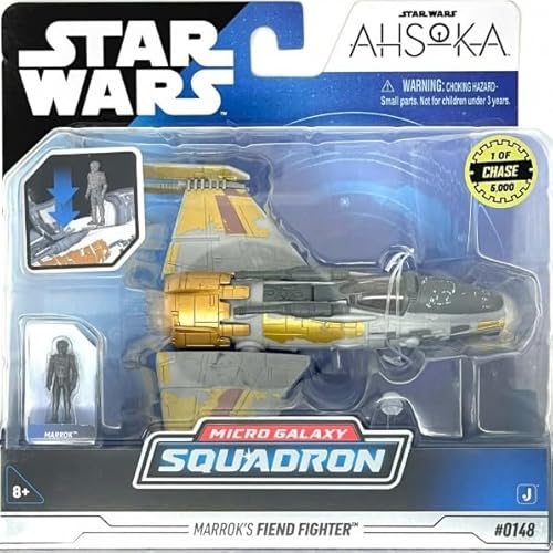 STAR WARS Micro Galaxy Squadron Marrok's Fiend Fighter, 12.7 cm Fahrzeug, 2.5 cm Micro Figur, Limited Chase Edition 1 of 5000 von Star Wars