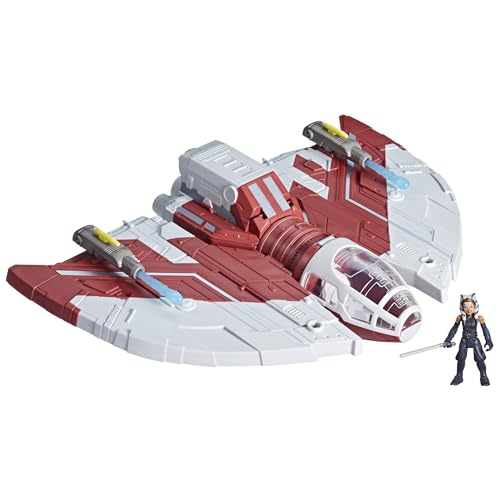 STAR WARS Mission Fleet T-6 Jedi Shuttle 2,5 Zoll Ahsoka Actionfiguren-Set Schiffe Spielzeug für 4-jährige Jungen & Mädchen von Star Wars