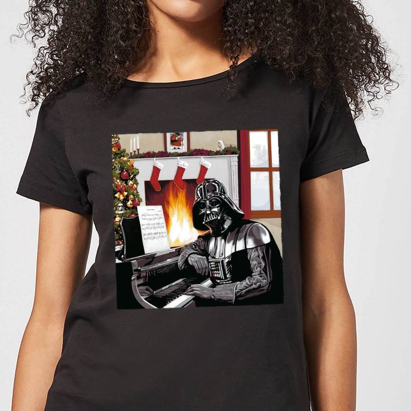 Star Wars Darth Vader Piano Player Women's Christmas T-Shirt - Black - 3XL von Star Wars