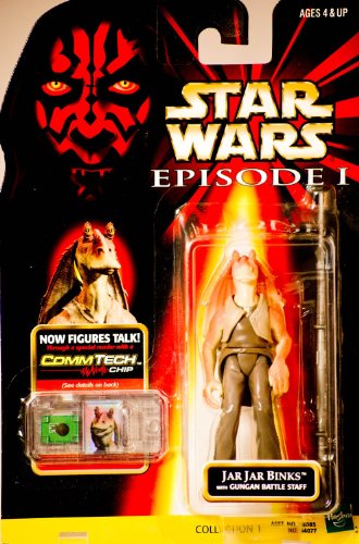 Star Wars - E1 - Commtech Chip Card - Jar Jar Binks - with Gungan Battle Staff Star Wars - E1 - Commtech Chip Card - Jar Jar Binks - with Gungan Battle Staff von Star Wars
