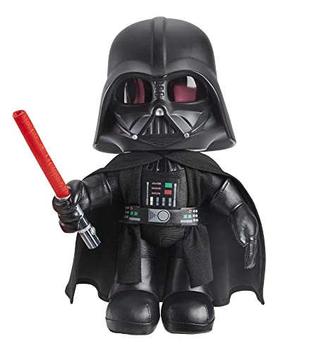 Star Wars HJW21 - Darth Vader Puppe (28 cm) mit Stimmenverzerrer und aufleuchtendem Lichtschwert, Spielzeug für Kinder ab 3 Jahren von Star Wars