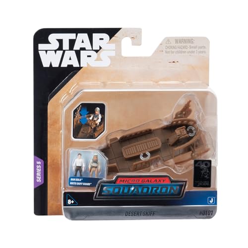 Star Wars Micro Galaxy Squadron Desert Skiff Fahrzeug mit Han Solo und Nikto Guard Figuren, 7,6 cm Star Wars Micro Galaxy Squadron Desert Skiff Fahrzeug mit Han Solo und Nikto Guard Figuren, 7,6 cm von Star Wars