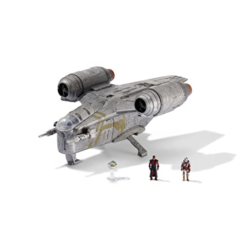 Star Wars Micro Galaxy Squadron SWJ0021 - Razor Crest, offizielles 20 cm Fahrzeug mit Figuren von Star Wars