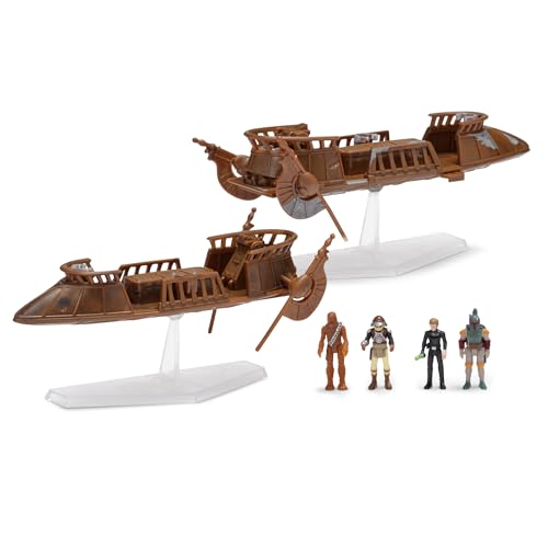 Star Wars Micro Galaxy Squadron - SWJ0257 - Clash at Carkoon Battle Pack – 2X 7,5cm-Fahrzeuge mit 4X 2,5cm-Mikrofiguren als Zubehör Star Wars Micro Galaxy Squadron - SWJ0257 - Clash at Carkoon Battle Pack – 2X 7,5cm-Fahrzeuge mit 4X 2,5cm-Mikrofiguren als Zubehör von Star Wars