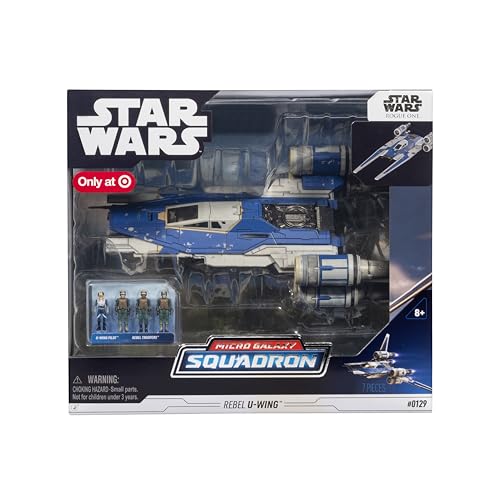 Star Wars Micro Galaxy Squadron SWJ0302 - Rebel U-Wing Starfighter, offizielles 20 cm Fahrzeug mit Figuren von Star Wars