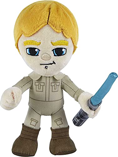 Disney Star Wars GXB32 - Luke Skywalker Plüschfigur (ca. 19 cm) mit aufleuchtendem Lichtschwert, weich, zum Sammeln für Filmfans und Kinder ab 3 Jahren[Exklusiv bei Amazon] von Mattel Disney