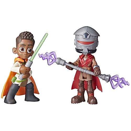 Star Wars Pop-Up Lichtschwert Duell, Kai Brightstar & Taborr Action-Figuren (10 cm), Spielzeug für Kinder von Star Wars