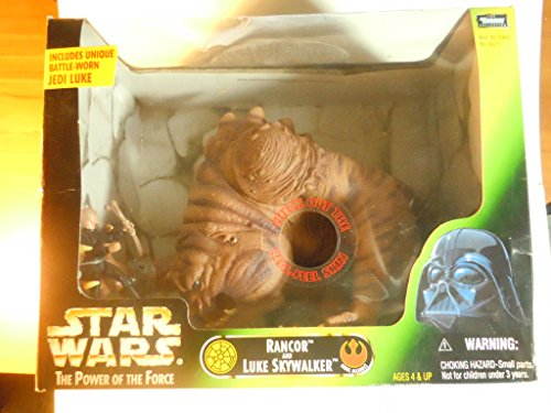 Star Wars Power of the Force Action Figure Playset - Rancor and Luke Skywalker with 9 Inch Tall Rancor and Unique 4 Inch Tall Battle-Worn Jedi Luke Skywalker Figure by Kenner von Star Wars