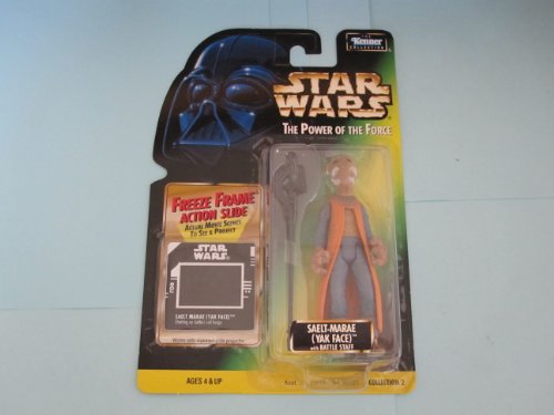 Star Wars Power of the Force Hologram Card Action Figure Saelt-Marae (Yak Face) [Battle Staff] von Star Wars
