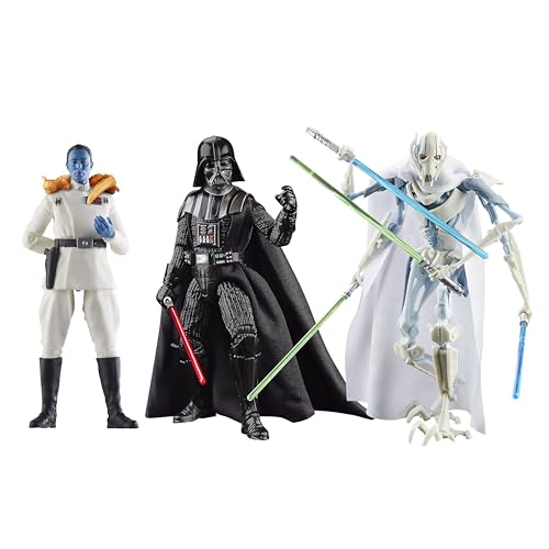 Star Wars The Black Series Darth Vader, Grand Admiral Thrawn, General Grievous, Masters of Evil Collectible Actionfigur, 15,2 cm, 3er-Pack (exklusiv bei Amazon) von Star Wars