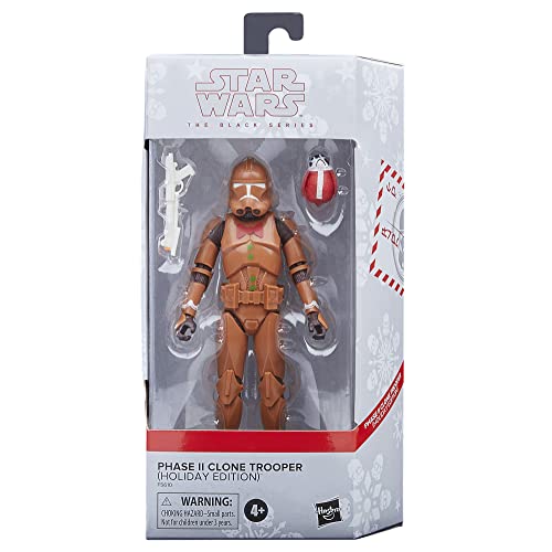 Star Wars The Black Series Phase II Clone Trooper (Holiday Edition) 6-Inch F5610 Multicolored Collectible Figure Ages 4 and Up von Star Wars