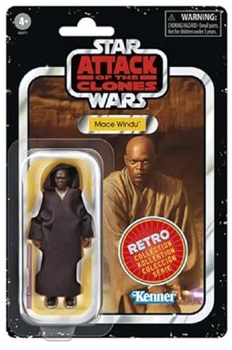 Star Wars The Retro Collection – Angriff auf die Klonen – Figur mit Gelenken, 10 cm – Mace Windu Star Wars The Retro Collection – Angriff auf die Klonen – Figur mit Gelenken, 10 cm – Mace Windu von Star Wars