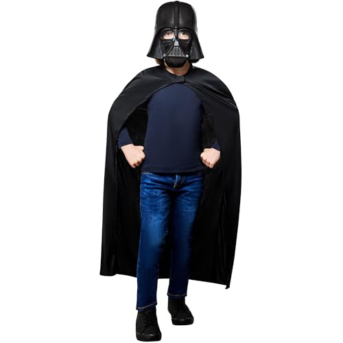 Widmann 31198 - Kinderkostümset Darth Vader, Maske und Umhang von Star Wars