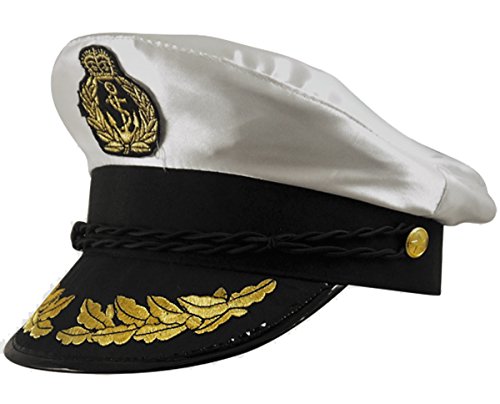 Best Dressed Mens Womens Sea Captain Sailor Navy Marine Ship Fancy Dress Costume Hat by Star55 von Henbrandt
