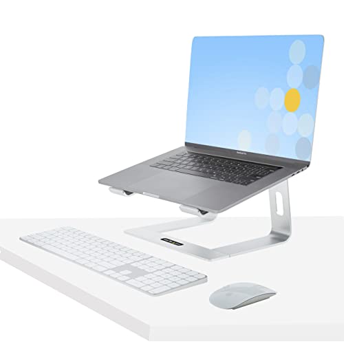 StarTech.com Schreibtisch Laptophalter, Laptophalterung/Laptop ablage/erhöhung bis 5kg Tragkraft, Notebook Ablage/Laptop Riser für MacBook Air/Pro, Dell XPS, Lenovo, Aluminium (Laptop-Stand-Silver) von StarTech.com