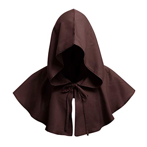 StarTreene Halloween Herren Kostüm Sensenmann Erwachsenenkostüm Karneval Robe mit Kapuze von StarTreene