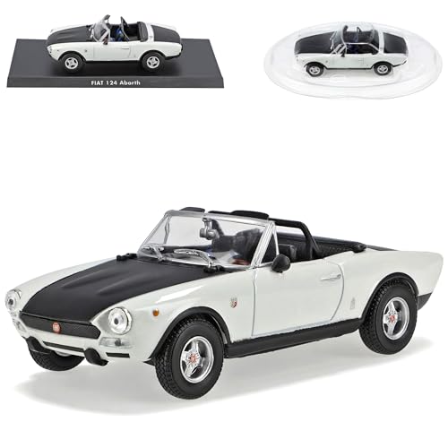 Starline FIAT 124 Abarth Cabrio Schwarz Weiss 1/43 Modellauto Modell Auto von Starline