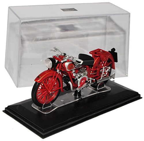 Starline Moto Guzzi Airone 250 Rot mit Sockel und Vitrine 1/24 Modell Motorrad von Starline