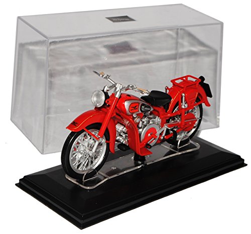 Starline Moto Guzzi Astore Rot mit Sockel und Vitrine 1/24 Modell Motorrad mit individiuellem Wunschkennzeichen von Starline