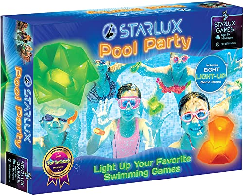 Starlux Games Schwimmbad Pool Party Spiele Set für Kinder ab 8 Jahre - Pool Outdoor Spiele für 1-8 Personen - Leuchtendes Tauchspielzeug für Kinder mit 8-12+ Jahren für Kindergeburtstag & Poolparty von Starlux Games