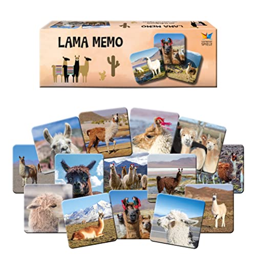 Starnberger Spiele - Lama Memo für Erwachsene und Kinder ab 6 Jahre - Geschenk für Lama- und Alpaka-Fans von Starnberger Spiele