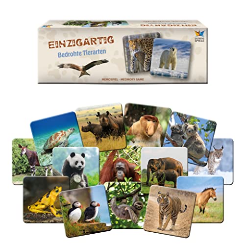 Starnberger Spiele - Einzigartig - Bedrohte Tierarten - Memospiel für Erwachsene und Kinder ab 6 Jahre - Geschenk für Tier- und Naturliebhaber von Starnberger Spiele