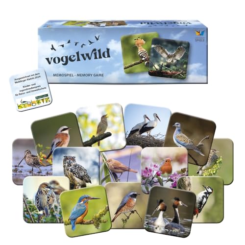 Starnberger Spiele vogelwild - Memospiel- Kartenspiel für Erwachsene und Kinder ab 6 Jahre - Geschenk für Vogel- und Naturliebhaber von Starnberger Spiele