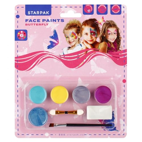 Starpak Farby do malowania twarzy 6 kolorów Motyl 528374 von Starpak