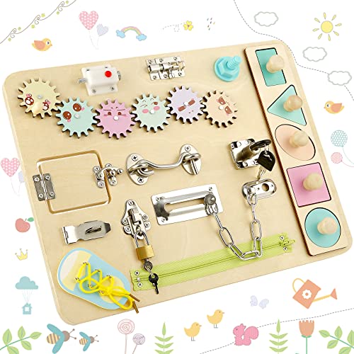 StarryTiger Busy Board für Kleinkinder, Montessori, Feinmotorik und grundlegende Lebenskompetenzen Spielzeug, Holz Lernspielzeug, Motorikspielzeug für Jungen oder Mädchen StarryTiger Busy Board für Kleinkinder, Montessori, Feinmotorik und grundlegende Lebenskompetenzen Spielzeug, Holz Lernspielzeug, Motorikspielzeug für Jungen oder Mädchen von StarryTiger