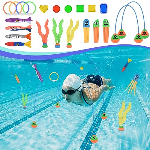 StarryTiger Pool Tauchen Spielzeug, 22 Stück Tauchringe für Kinder, Wasserspielzeug Kinder Outdoor Tauchringe, Schwimmspielzeug für Tauchtraining Poolparty Schwimmbad, Pool Spielzeug Kinder ab 4-10 StarryTiger Pool Tauchen Spielzeug, 22 Stück Tauchringe für Kinder, Wasserspielzeug Kinder Outdoor Tauchringe, Schwimmspielzeug für Tauchtraining Poolparty Schwimmbad, Pool Spielzeug Kinder ab 4-10 von StarryTiger