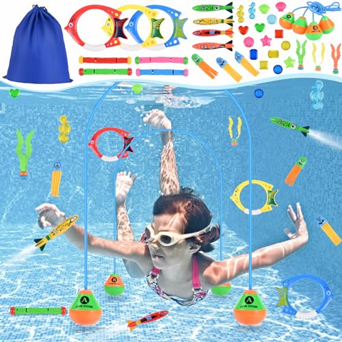 StarryTiger Pool Tauchen Spielzeug, 35 Stück Tauchringe für Kinder, Wasserspielzeug Kinder Outdoor Tauchringe, Schwimmspielzeug für Tauchtraining Poolparty Schwimmbad, Pool Spielzeug Kinder ab 5-12 StarryTiger Pool Tauchen Spielzeug, 35 Stück Tauchringe für Kinder, Wasserspielzeug Kinder Outdoor Tauchringe, Schwimmspielzeug für Tauchtraining Poolparty Schwimmbad, Pool Spielzeug Kinder ab 5-12 von StarryTiger