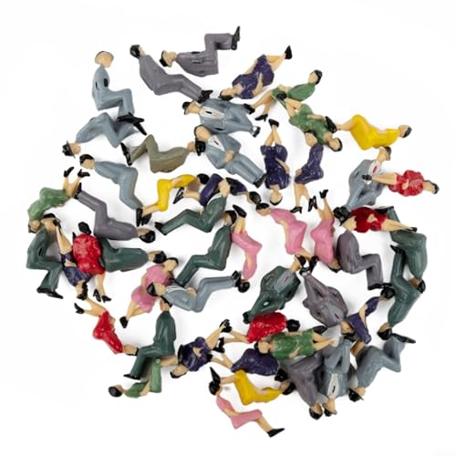 Startbuymore 50 Stück Bau-Modelleisenbahnen Layout 1:32 bemalte Figuren O Maßstab Sitzende Menschen Verschiedene Posen Startbuymore 50 Stück Bau-Modelleisenbahnen Layout 1:32 bemalte Figuren O Maßstab Sitzende Menschen Verschiedene Posen von Startbuymore