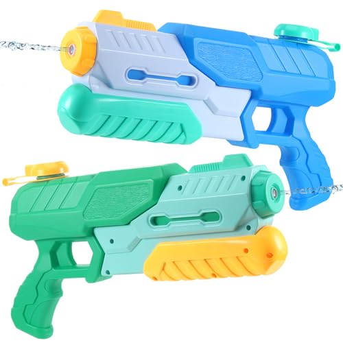 2 Stück Wasser Guns, Wasserpistole Kinder, 450ML Kühles Wasserpistolen, Lustige Wasserpistole Pool Strandspielzeug Kinder ab 3 4 Jahre, Auslaufsicherer Wasserspritzpistole von Starvortex