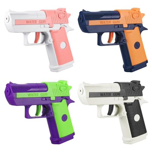 4 Stück Wasserpistole Kinder,Kühles Wasserpistole Klein, Lustige Mini Wasserpistole Pool Strandspielzeug Wasserpistole Kinder ab 3 4 Jahre, spritzpistole Wasser von Starvortex
