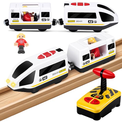 Eisenbahn Kinder Elektrisch, Batteriebetriebene Holzeisenbahn Elektrische Lok, Playmobil Zug Spielzeug, Holzeisenbahn Zug Kinder ab 3 Jahren Kompatibel mit Brio Eisenbahn, Thomas Eisenbahn Holz Eisenbahn Kinder Elektrisch, Batteriebetriebene Holzeisenbahn Elektrische Lok, Playmobil Zug Spielzeug, Holzeisenbahn Zug Kinder ab 3 Jahren Kompatibel mit Brio Eisenbahn, Thomas Eisenbahn Holz von Starvortex
