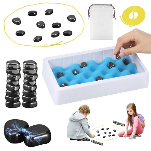 Starvortex Magnetisches Schachspiel, Magnet Spiel Set mit Magnetische Steine und Schaumschachbrett, Lustiges Magnetspiel Kinder, Schach Magnetisch, Tragbar Magnet Schach für Familientreffen Reisen von Starvortex