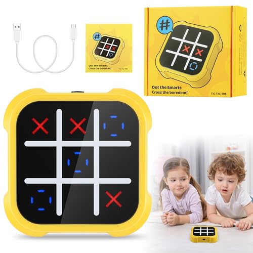 Tic-Tac-Toe Elektronisch Spiel, 3-In-1 Tragbare Handheld Tik Tak Toe Elektronisch Spielkonsole, Reaktions & Denkspiel für Kinder & Erwachsene, Wiederaufladbares Reisespiel für 1-4 Person Tic-Tac-Toe Elektronisch Spiel, 3-In-1 Tragbare Handheld Tik Tak Toe Elektronisch Spielkonsole, Reaktions & Denkspiel für Kinder & Erwachsene, Wiederaufladbares Reisespiel für 1-4 Person von Starvortex