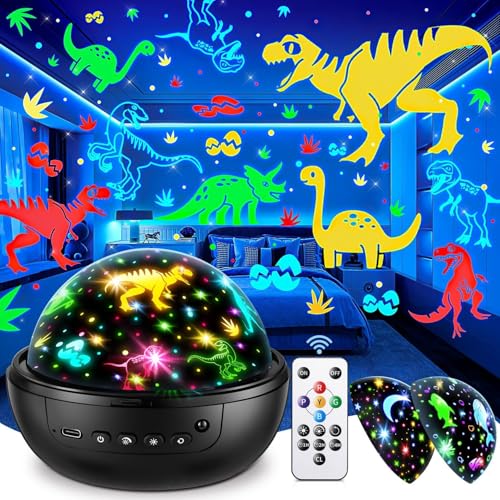 Dinosaurier Spielzeug Sternenhimmel Projektor Kinder, Spielzeug Junge Dino Lampe Geschenk Junge Dino Nachtlicht Sternenhimmel Kinderzimmer Deko von Staryou