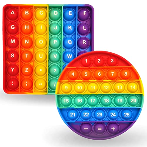 Steemjoey 2 Pack Poppit Pop Fidget It Toy Set, Bubble Anzahl Stressabbau Spielzeug, Angst Relief Finger Toys Lernspielzeug Fidget Spielzeug für Kinder und Erwachsene Steemjoey 2 Pack Poppit Pop Fidget It Toy Set, Bubble Anzahl Stressabbau Spielzeug, Angst Relief Finger Toys Lernspielzeug Fidget Spielzeug für Kinder und Erwachsene von Steemjoey