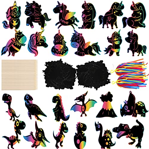 Steemjoey 24PCS Kratzbilder Set, Regenbogen Kratzpapier mit Holzstäbchen und Bunt Bänder für DIY Handwerk Anhänger Party Jungen Mädchen Steemjoey 24PCS Kratzbilder Set, Regenbogen Kratzpapier mit Holzstäbchen und Bunt Bänder für DIY Handwerk Anhänger Party Jungen Mädchen von Steemjoey